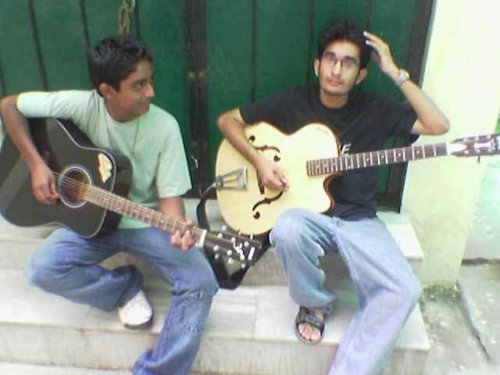 Sewak and Wasan... during one of their intense brainstorming sessions..